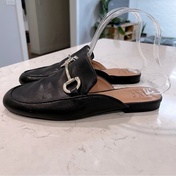 INC International Concepts Leather Black Gilia Horsebit Buckle Slip on Mules 6.5 - Picture 5 of 16